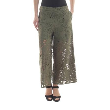 Liu Jo, Wide Trousers Groen, Dames, Maat:M