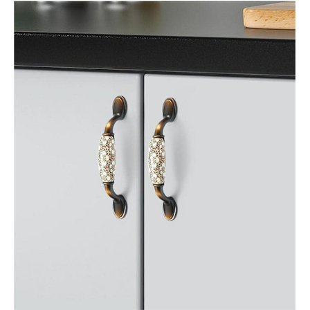 2 stk. Vintage keramiske møbelhåndtak, keramiske møbelhåndtak