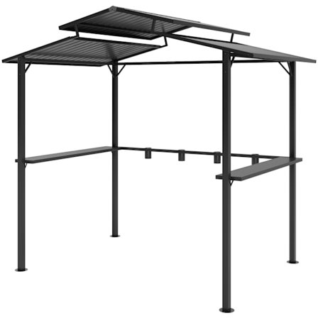 Rootz Grill -paviljonki - ulkoilmavartija - BBQ Canopy - Vedenpitävä metallikatto - 250 x 160 x 250 cm