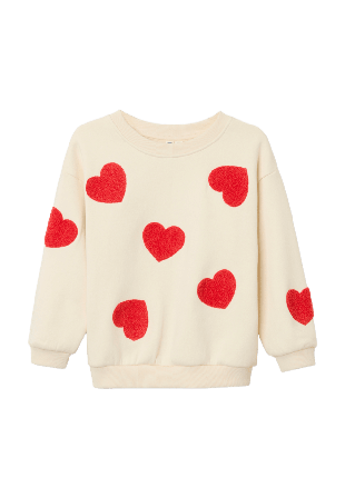 RIKIKI Collegetröja med frottémotiv FAITH Hoodies & sweatshirts Vit 86/92