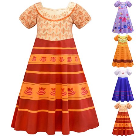 Kid Mirabel Klänning Isabela Madrigal Cosplay Costume Dolores Klänning W