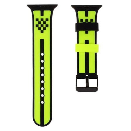 Apple Watch 42mm - 44mm TGVI'S silicone watch strap - Yellowgreen