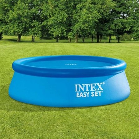 INTEX Poolöverdrag solenergi blå 206 cm polyeten