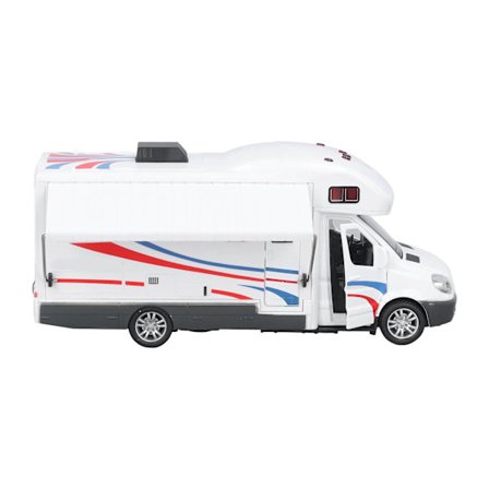 Campingvogn Legetøj 1/32 Skala Legering Skal Lyd Lys Funktion Uddannelsesmæssige Tilbage Træk Model Legetøj til Over 6 År Gammel