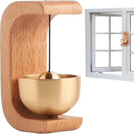 Butiksklokke til dør, trædørklokke, dørklokke med lyd, tapedørklokke, magnetisk dekorativ høj dørklokke, vindklokker til indgang, børnesikkerhed til 