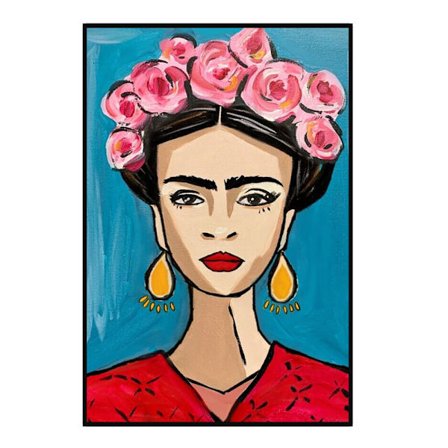 Dekorativt lærredsmaleri, flerfarvet, 60x90x5 cm