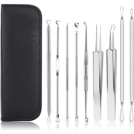 Blackhead Remover Kit med 10 delar i rostfritt stål