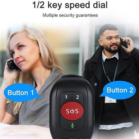 Ældre 4G SOS Ur GPS Armbånd Nødalarm GPS Puls Blodtryksmåler-B