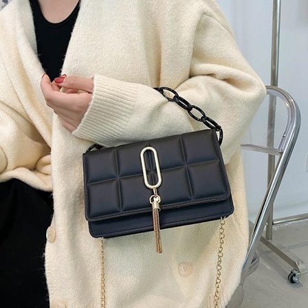 Sac besace chaîne femme