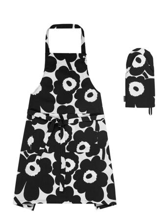 Unikko Kitchen Textile Set Home Textiles Kitchen Textiles Aprons Sort Marimekko Home