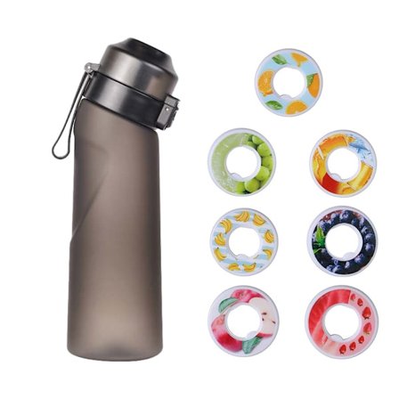 Air Water Up Flaska/Makuvesipullo - 650 ml - 7 pod-kapselia mukana - Camping Sport Frosted blue