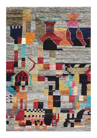 Noué À La Main Moroccan Berber - Afghanistan 200X295 Tapis De Laine