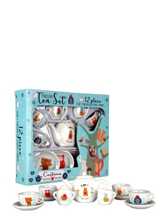 Barbo Toys | Little Woodies - 12 Pcs Porcelain Tea Set | ONE SIZE
