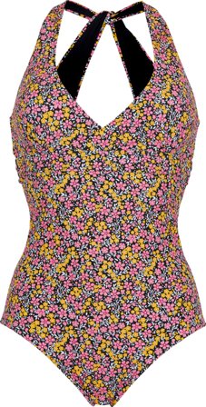 Abecita Maui Tied Back Swimsuit Women swimming suits Black D/E 38