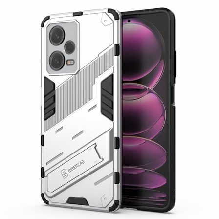 Stöttåligt Xiaomi Redmi Note 12 Pro hybridskal - Silver/Grå