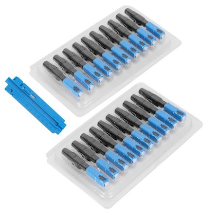 20 stk. Optisk Fiber Hurtigkoblinger Telekommunikasjonsgrad Innebygd Gjenbrukbar Sc UPC