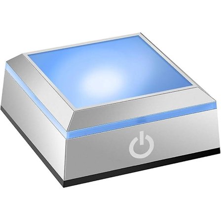 LED-ljusbas Multifärgad Show Stativ Display Platta Kvadratisk Display Belysningsbas för Glas Kristallkonst med Känslig Touch-brytare (Plan Yta)