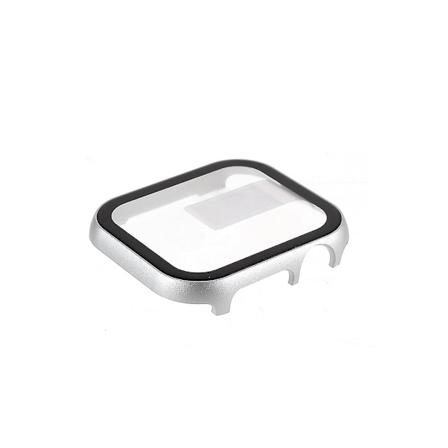Allsidig metallklokkedeksel + herdet glass skjermbeskytter for Apple Watch Series 4/5/6 44mm
