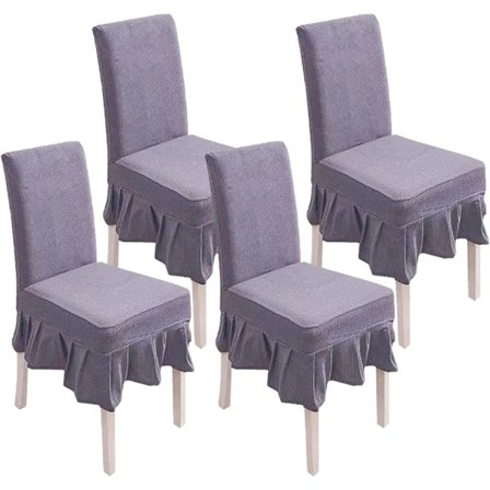 Sæt med 4 vandtætte elastiske stolbetræk, beskyttelse til spisestuestole