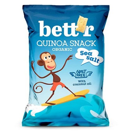 BETT'R Quinoasnack Havsalt 50 g, Helse & Madvarer, Brød, Kiks & Kager, Kiks