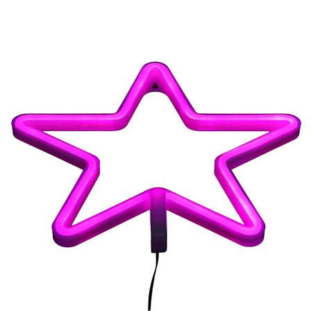 Stjerneformet LED-lys, neonskilt, fødselsdagsneonlys KLB