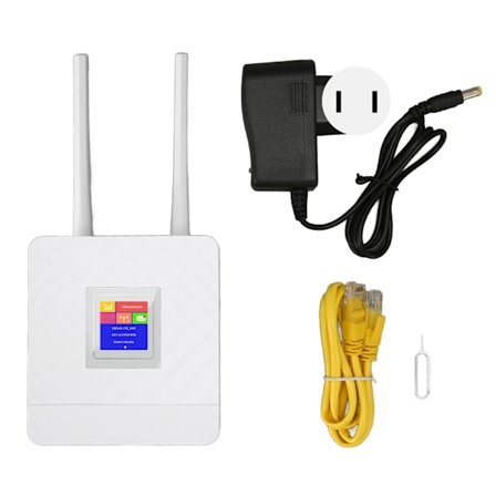 4G LTE trådlös router med SIM-kortplats Cat4 olåst trådlös mobil WiFi-hotspot-router med 2 antenner 100‐240V