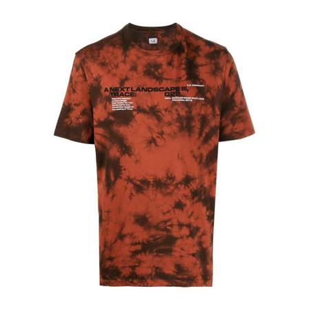 C.p. Company, T-Shirt Short Sleeve Bruin, Heren, Maat:S