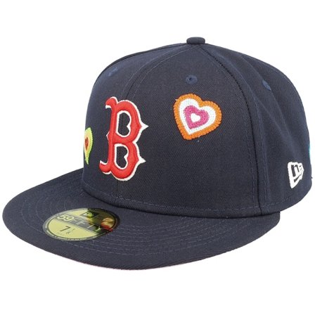 New Era - MLB Ble fitted Czapka Z Daszkiem - Boston Red Sox 59FIFTY Chainstitchheart Navy Fitted @ Hatstore