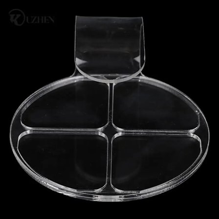 Makeup blandingspalette klar Håndholdt palette Makeup palette Akrylnegle Kunstnerisk Manicure palette ring, kosmetiske varer, makeup værktøjsbase