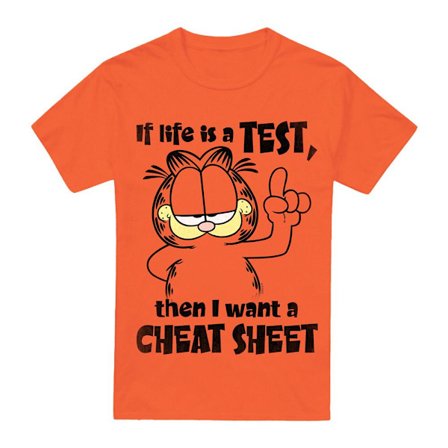 Garfield Herr Cheat Sheet T-Shirt 3XL Orange