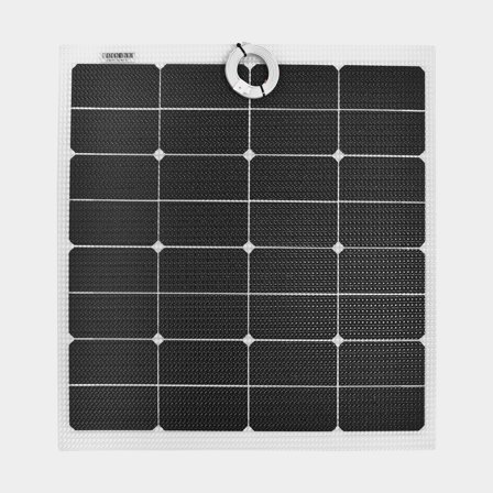 Panel solar flexible Juni Solar 40W Flush Mounted Cable, 40 W, monocristalino, 12 V, 570 x 410 x 3 mm, blanco