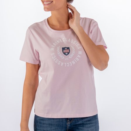 T-shirt Marine Classics Bay Logo Tee Light Pink, dam, Large