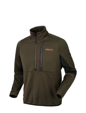 Tidan Hybrid Half Zip Fleece Jacket Sweat-shirts & Hoodies Fleeces & Midlayers Kakigrønn Härkila*Betinget Tilbud