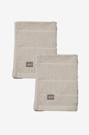 Redlunds - Spa frotté 50x70 2-pak - Beige - Håndklæder - 50X70 - Fra Homeroom