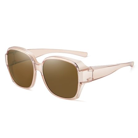 Muodikkaat polarisoidut aurinkolasit, ulkoiluun ja ajoon sopivat aurinkosuojalasit ja UV-suojalasit, monikäyttöiset lasit, unisex, ruskea