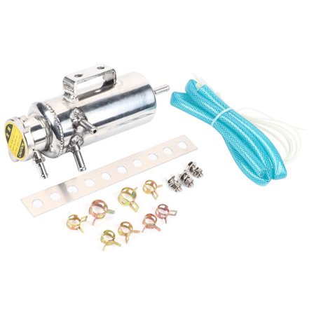 350ml Aluminium Bil SUV Overflow Catch Tank Kjøler Kjølevæske Aluminium Tank Kit Universal