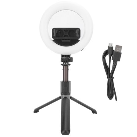 L07 Bluetooth Selfie Stick med 5in Ring Light Tripod Stand til Livestreaming