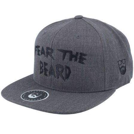 Bearded Man - Grå snapback Keps - Fear The Beard Dark Heather Snapback @ Hatstore