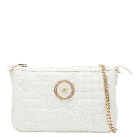 Versace Pre-owned, Pre-owned Leather crossbody-bags Wit, Dames, Maat:ONE Size,leer