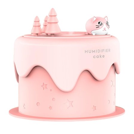 Liten Kakluftfuktare med Färgglatt Nattljus Skrivbordsdimmare Luftfuktare för Hem Sovrum Kontor Tyst Drift USB-driven Portabel D LGL