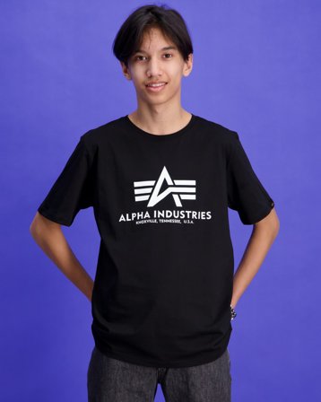 Alpha Industries Basic T-Shirt BL K Zwart T-shirts Jongens - Kids Brand Store