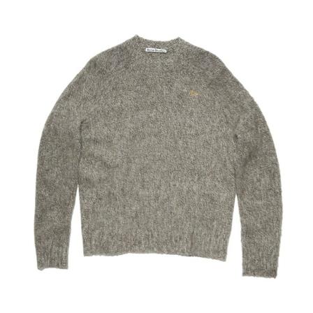 Acne Studios, Round-neck Knitwear Grijs, Heren, Maat:L