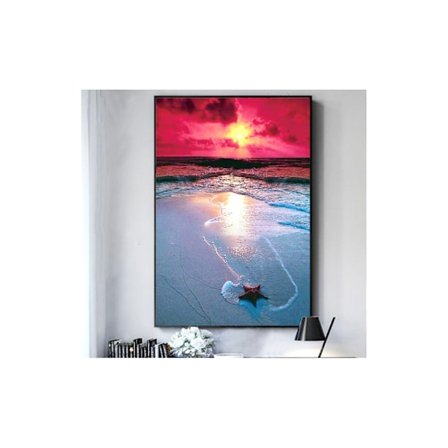 X0145 D diamantmålning havsscen full diamant korsstygn