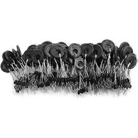 Fiskesøkke Stopper 6 I 1 Søkke Perle Stopper Line Stopper Space Bean (600STK S)(Svart)