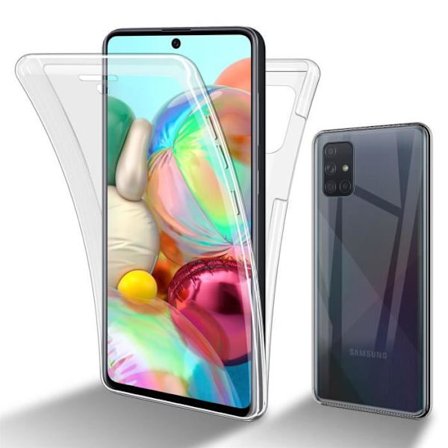 Skydd för Samsung Galaxy A51 4G / M40s Transparent Fodral Etui Case Cover 360° Full Body Protection skärmskydd