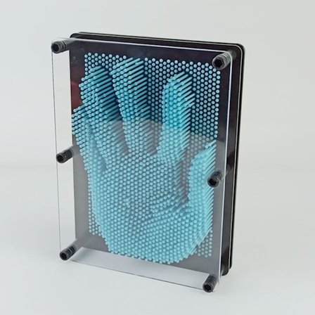 1 stk 3D-klonet håndmodell barn leketøyskulptur (tilfeldig farge)