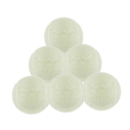 (Valkoinen) 6 kpl tennispalloja aloittelijoiden harjoitteluun mailapeleihin, aloittelijoille, ulkokäyttöön, kahvi