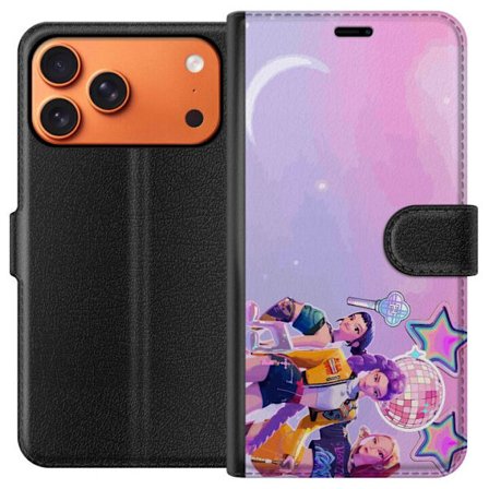 Yhteensopiva Lompakkokotelo Apple Apple iPhone 17 Pro Max Tulevaisuuden popikoni neonvärien, diskoelementtien, tähtien ja pastellivärisen avaruusta