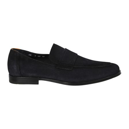 Santoni, Suede leather loafers Niebieski, Mężczyzna, Rozmiar: 44 EU