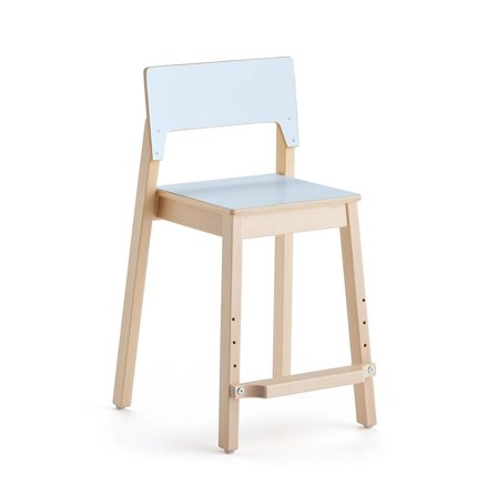 High chair LOVE, H 500 mm, birch, blue laminate